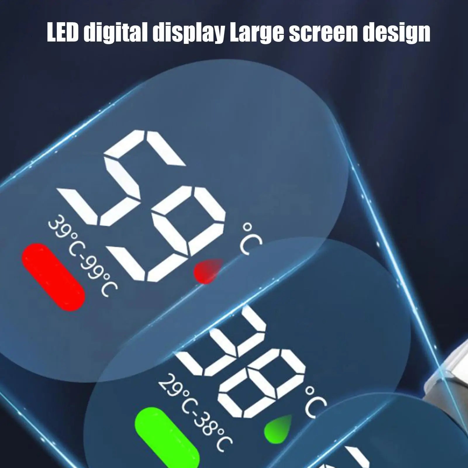 Shower Temperature Gauge Led Digital Display Instant-Read Water Thermometer Smart Water Temperature Monitor For Baby Bath