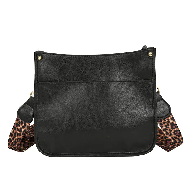 Retro Leopard Print Shoulder Bag Fashion Tote Bag Small Square Bag Crossbody Handbag for Women Halloween Christmas Gift