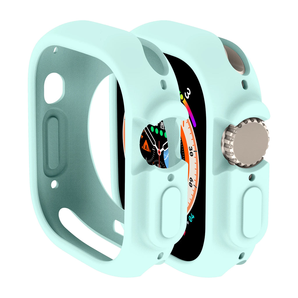 Soft Silicone Case for Apple Watch 8 Ultra 49MM 45mm 42MM 38MM Cover Protection For iWatch series 7 6 5 4 SE 40 44 41mm Bumper