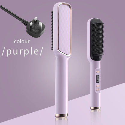Electric Hot Comb Multifunctional Straight Hair Straightener Comb Negative Ion Anti-Scalding Styling Tool Straightening Brush Stone's Store