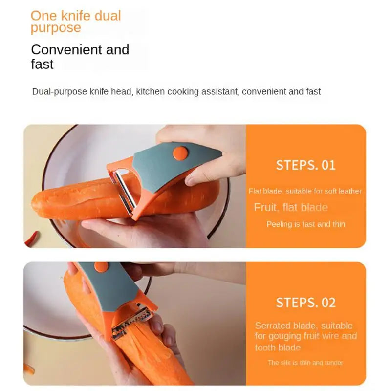 PeelPro 2-in-1 – Effortless Prep, Twice the Function! Missyou Houseware Store