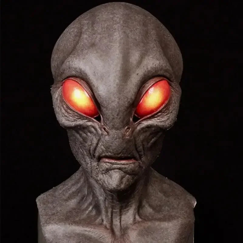 Alien Mask Headcover Halloween Alien Cosplay Masks UFO Movie Acting Headcover Latex Masques Props Kids Toys Alien Mask