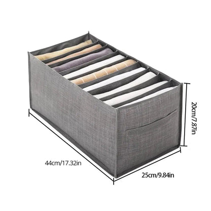 Organizador de ropa para armarios, pantalones, vaqueros, caja de almacenamiento, organizador de armario
