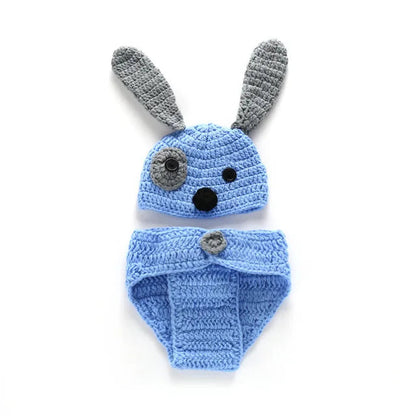 Animal Style Newborn Baby Crochet Halloween Costumes Photography Props Handmade Knit Mickey Outfit Sleepy Owl Frog Baby Gift South Bay Evans General Store
