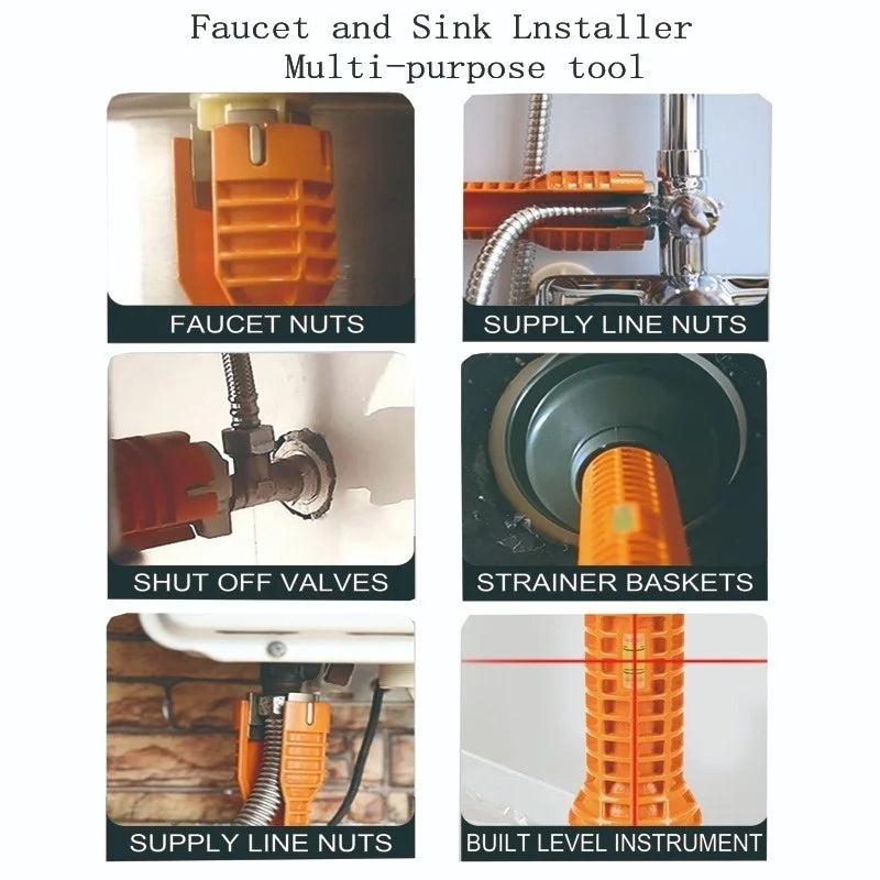 Multi-Functional Sanitary Wrench Pelvic Floor Leading Sleeve Disassembly Faucet Pipe Sink Sanitary Only Installation Tool LSLANSOON Luck House Official Store