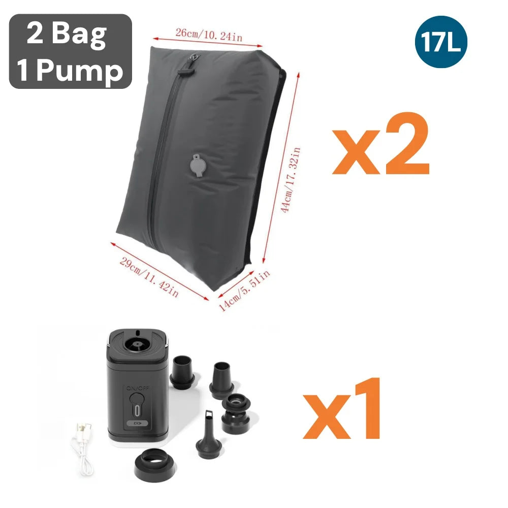 Bolsas de almacenamiento al vacío para viajes, equipaje, organizador de ropa, bolsas de embalaje, accesorios prácticos, cubos de compresión