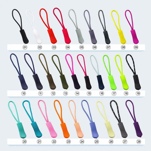10pcs Colorful Zipper Puller Cord Zip Puller Replacement Ends Lock AliExpress