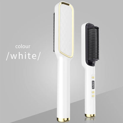 Electric Hot Comb Multifunctional Straight Hair Straightener Comb Negative Ion Anti-Scalding Styling Tool Straightening Brush Stone's Store