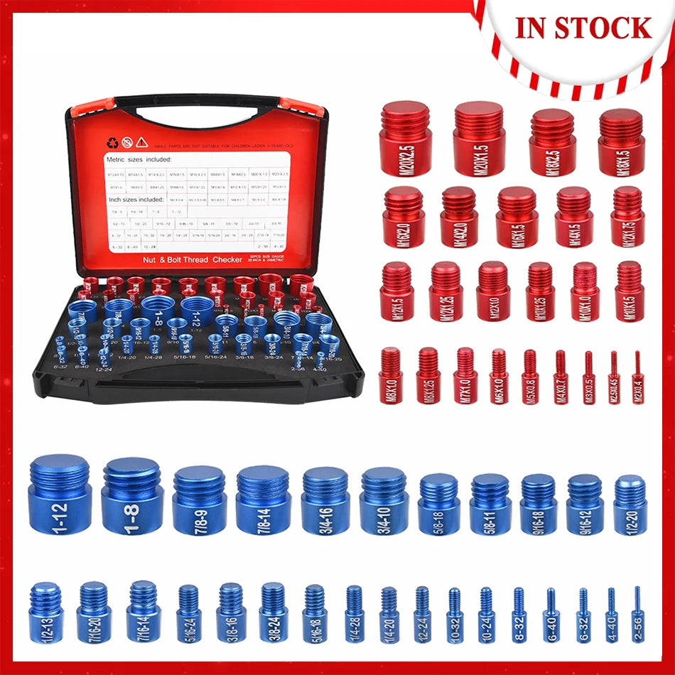 ThreadMaster™ Gauge Set 🔩 — 44-Pcs Precision Size Checker
