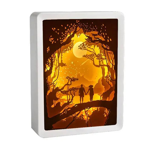 Howl's Moving Castle Anime Paper-Cut Light Decor - 3D Shadow Box Lamp