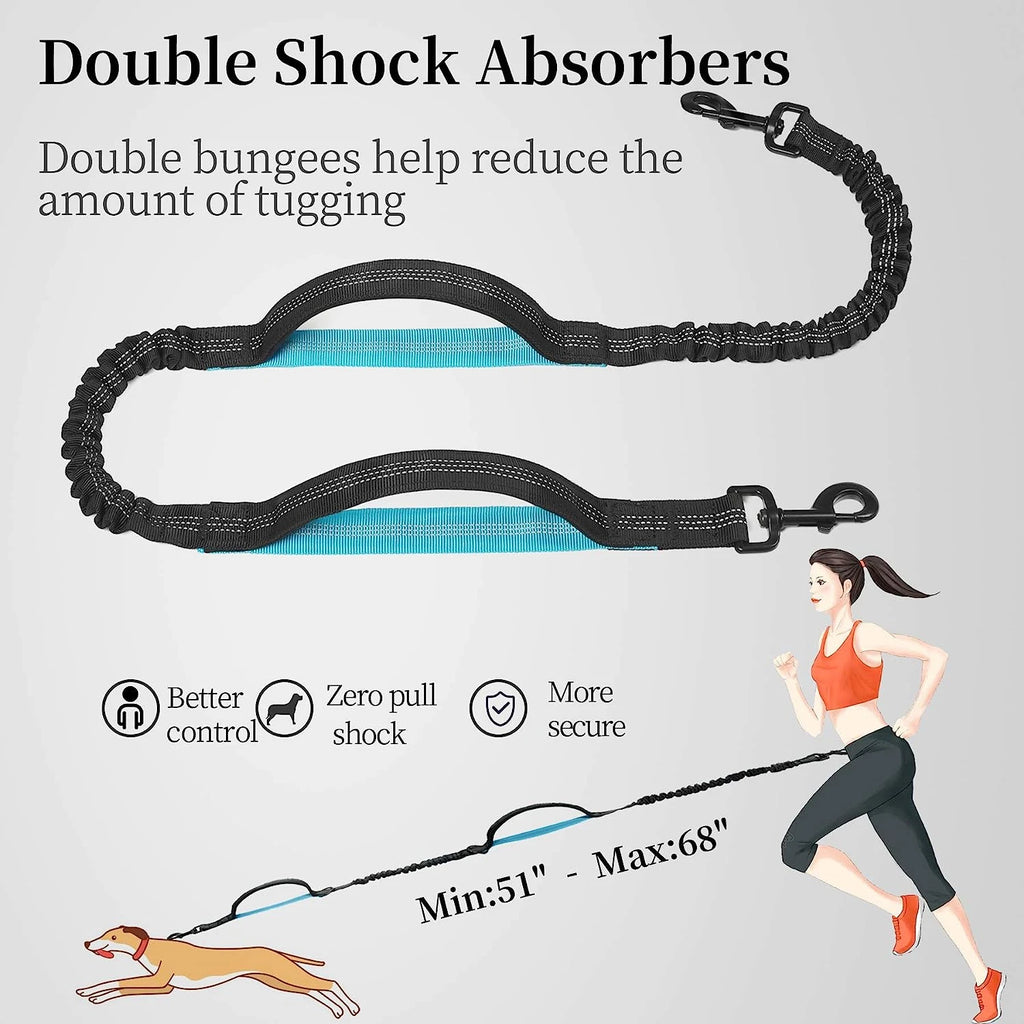 Walk Free: Correa para perros manos libres con bolsillo con cremallera