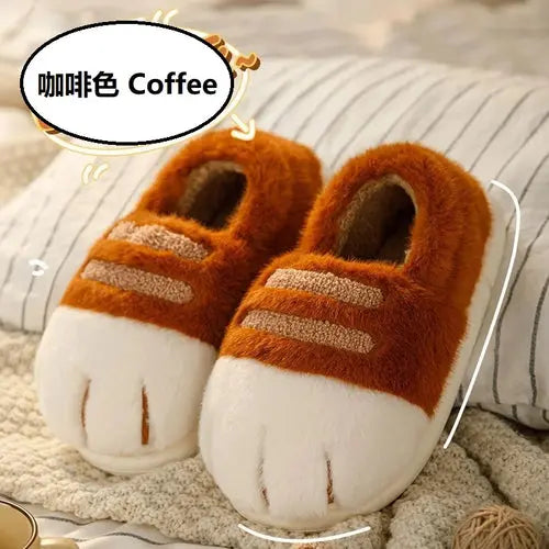 New arrival cat foot slippers women cushiony indoor outdoor shoes