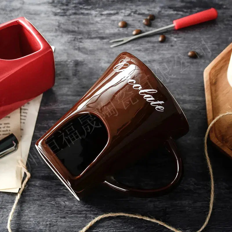 Fondue Pots Fondue Mug Set Personal Mini Chocolate Cheese Ice Cream Fondue Maker Kit Individual Butter Melter Cup Small Warmer Graffiti Store