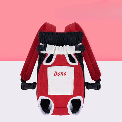 Pet Bag Dog Bag Portable Travel Backpack Outing Cat Mesh Chest Four-legged Backpack