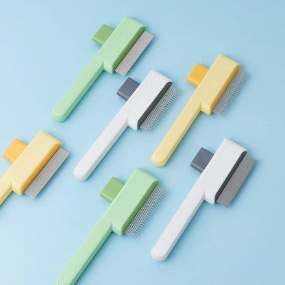 Pet Hair Shedding Comb Easy Care Efficient Portable Grooming Beauty Tool One - Click Depilation Pet Comb Flea Comb