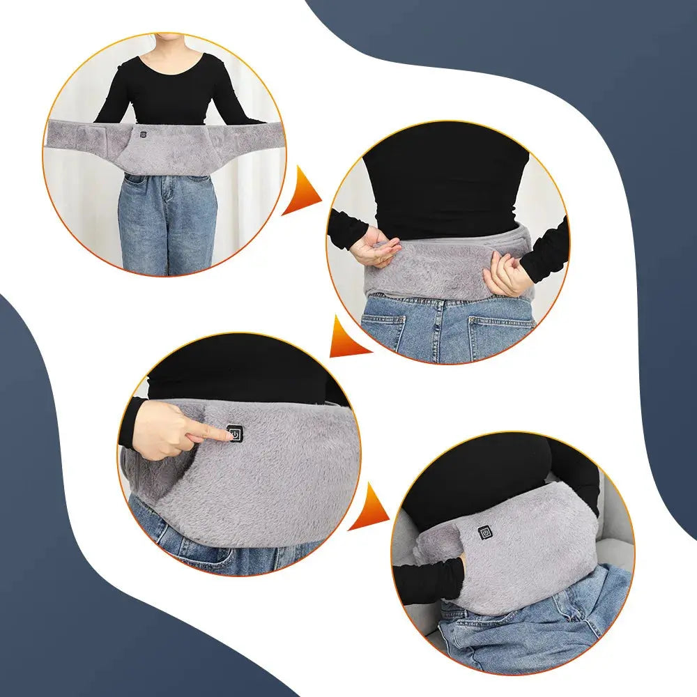 3 Levels Electric Graphene Heating Pad Cold-Proof Uterine Belt Cold-Proof Hand Waist Warming Pad USB Recharging Abdominal Warmer Healthing Store
