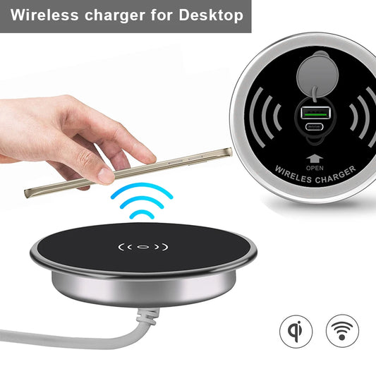 ClearDesk™ Base de carga inalámbrica ✨📱 Aspecto minimalista, máxima potencia