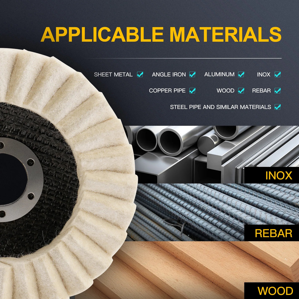 MirrorShine™ Premium Wool Polishing Wheel ✨ Effortless High-Gloss Finish