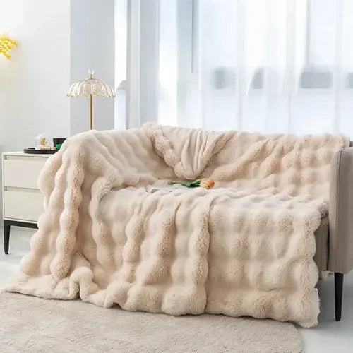 Artificial Rabbit Plush Autumn Warm Bed Blanket Plush Soft Sofa Throw AliExpress