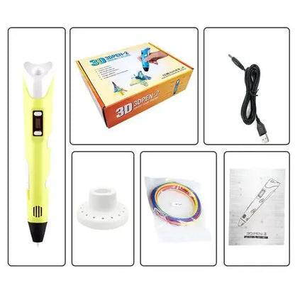 3D Print Pen Printing Pen Set PLA Filament Drawing Print Kids Adult