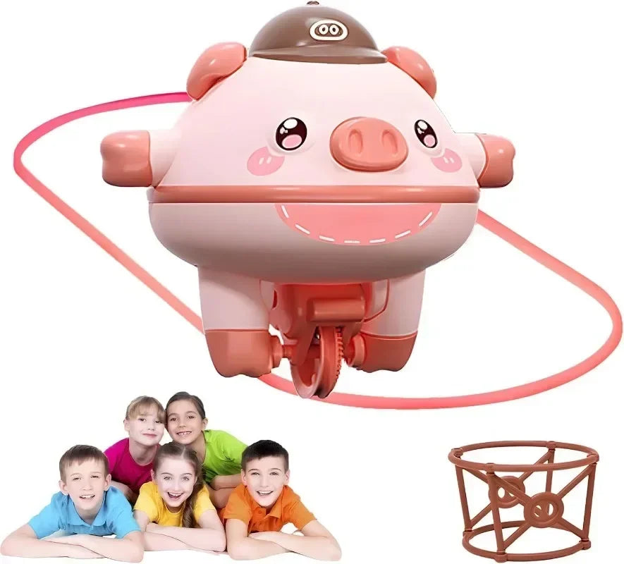 Funny Tumbler Balance Pig Gyroscope One Piece Unicycle Girl Boy Cute Novelty Tightrope Walking Black Technology Puzzle Toys BEIGNETS Toy Store