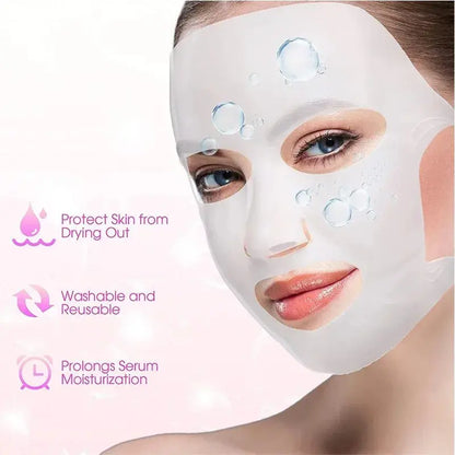 3D Silicone Mask Face Women Skin Care Tool Hanging Ear Face Mask Gel