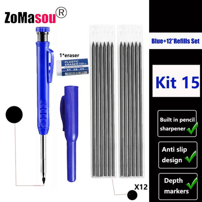 PrecisionMark Carpenter Pencil: Sharp Lines, Every Time! Zomasou Factory Store