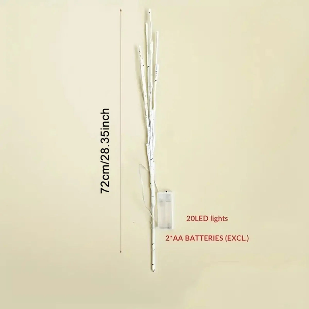 Birch Branch LED Festive Battery Operated Twig Outdoor Christmas Lights Stone's Store