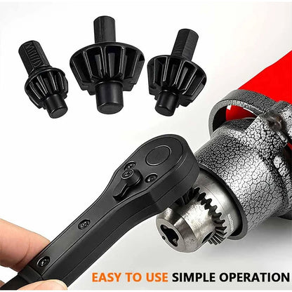 Drill Smart: 3-in-1 Chuck Ratchet Spanner
