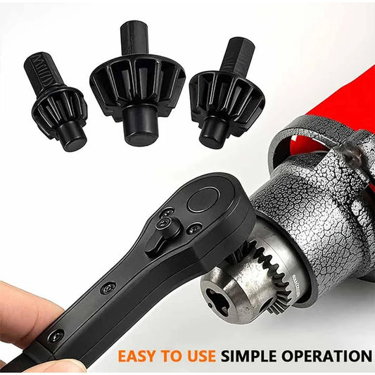 Drill Smart: 3-in-1 Chuck Ratchet Spanner
