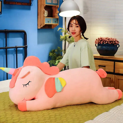 Creative Angel Unicorn Doll Cute Rainbow Pony Plush Toy Girly Heart