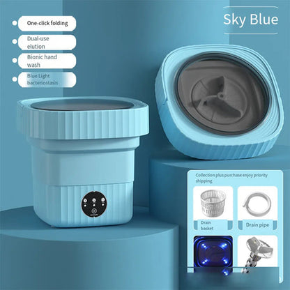 6L 11L Folding Portable Washing Machine Big Capacity with Spin Dryer AliExpress
