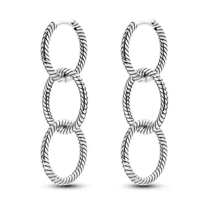 Hot 925 Sterling Silver Geometric Minimalist Series Drop Earrings For