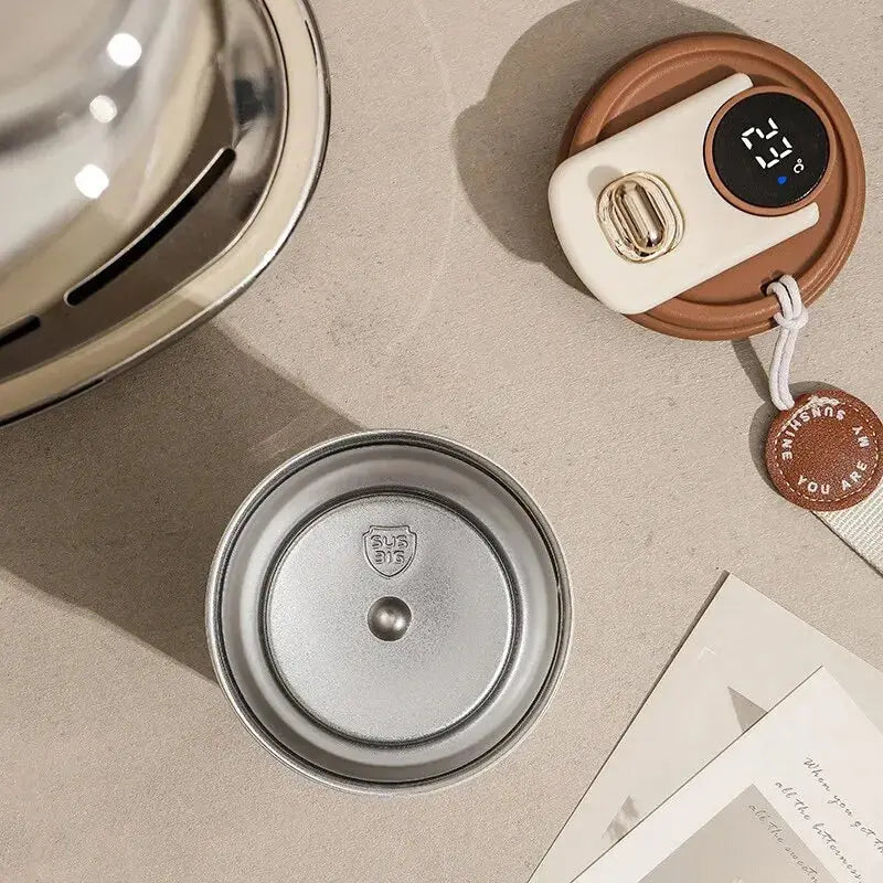 Display temperature coffee cup stainless steel insulation cup high AliExpress