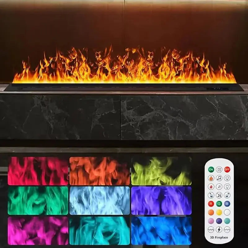 Modern remote control electric fireplace Mute water mist electric AliExpress