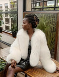 Imitation fur black style jacket coat coat imitation fox fur warm AliExpress