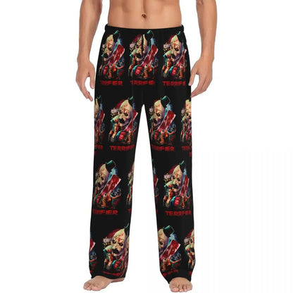 Custom Printed Horror T-Terrifiers Film Essential Pajama Pants Men Sleep Sleepwear Bottoms with Pockets