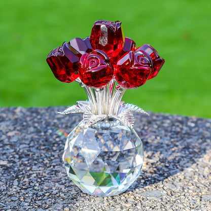 CrystalBloom™ Rose Figurine 🌹✨ — Timeless Beauty in Glass