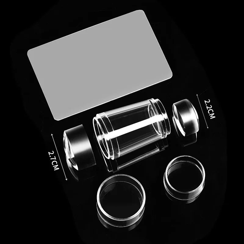 Jelly Silicone Transparent Nail Stamper Set with Scraper Stone's Store
