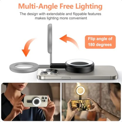 Glow & Snap: 3-in-1 Magnetic Selfie Light
