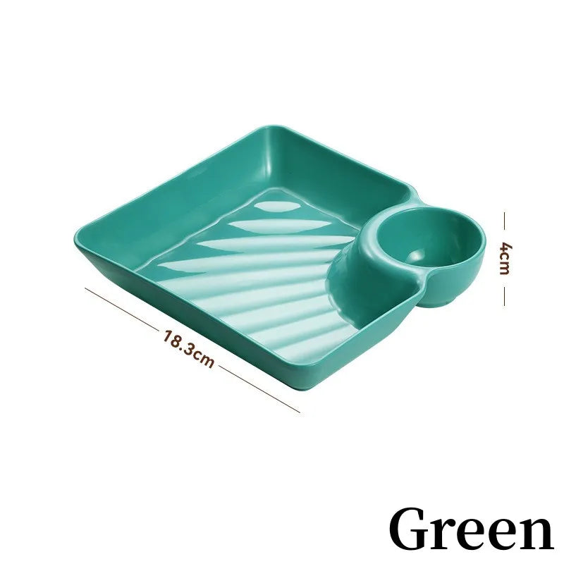 DipGuard™ Sauce Separated Plate 🍽️✨ No Mix, No Mess