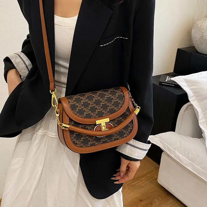 2025 Unique Niche Women's Saddle Bag - Simple Elegant Design - Adjustable Sophisticated Texture Shoulder Strap - Crossbody