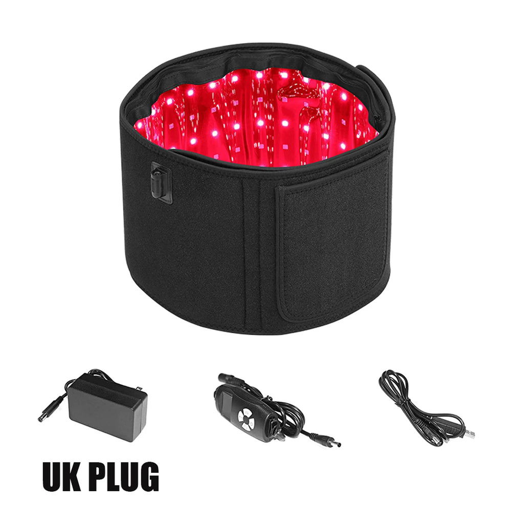 Cinturón de terapia de luz roja e infrarroja 850nm 660nm Dispositivos de belleza LED para quemar grasa, envoltura facial, adelgazante, almohadilla térmica para la cintura, cuerpo completo