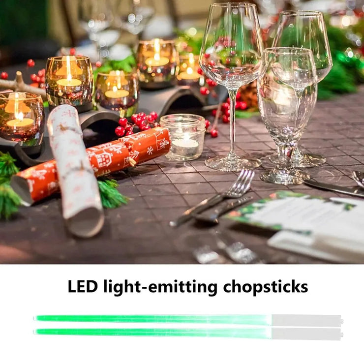 1 Pair LED Lightsaber Chopsticks Luminous Reusable Kitchen Light Up