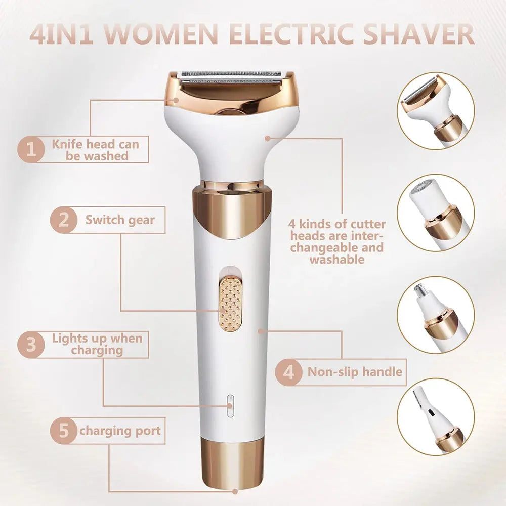 Body Epilator For Women Hair Remover Bikini Trimmer Face Hair Removal Maroon Asteria