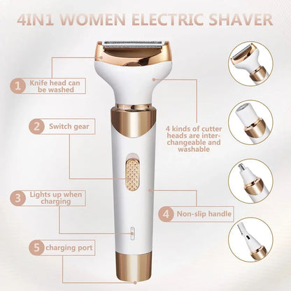 Body Epilator For Women Hair Remover Bikini Trimmer Face Hair Removal Maroon Asteria