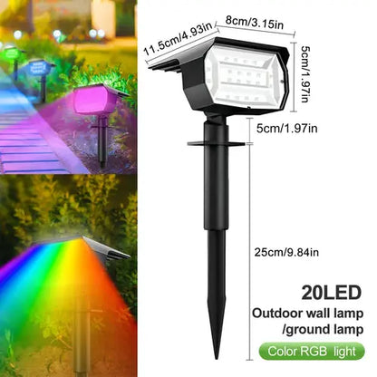 1/2/4PCS Solar Spot Light 68/72 LED Outdoor Garden Solar Landscape