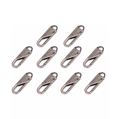 10 Pcs Zipper Slider Puller Instant Zipper Repair Bag Replacement Bad Buckle Travel Bag Suitcase Zipper Head DIY Sewing Craft