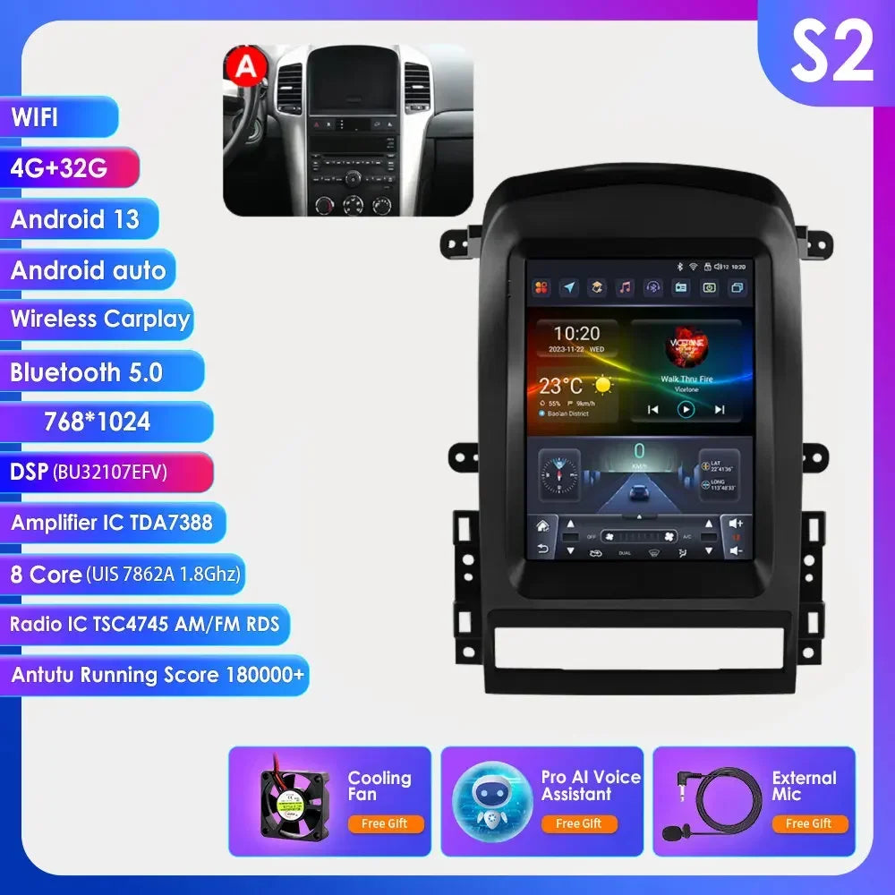 Chevrolet Captiva Sport 2006 - 2012 Multimedia Hizpo Auto Radio Global Store