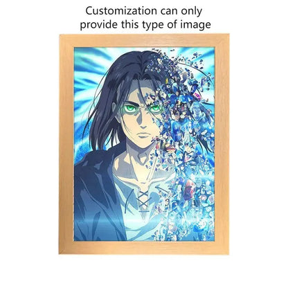 Attack On Titan Anime Figure Customized Night Light Painting Decor